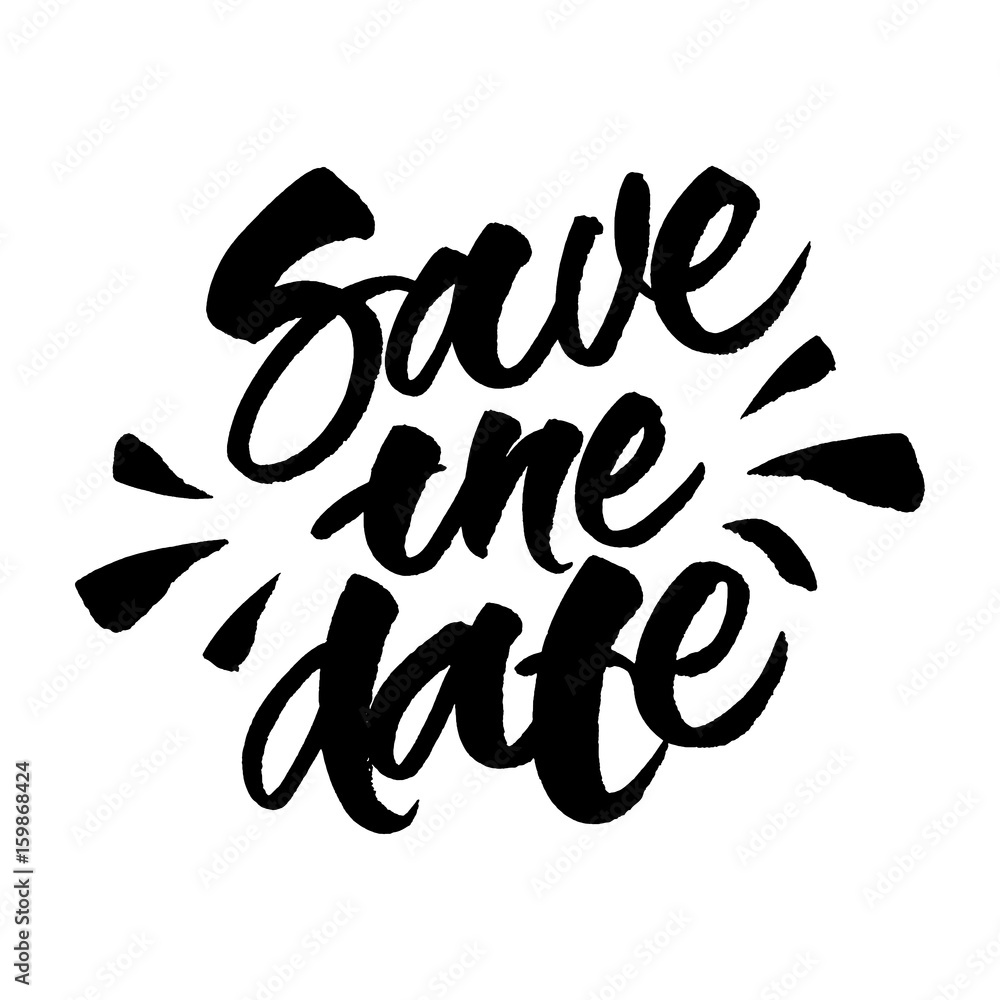 Obraz premium Save the Date ink hand lettering