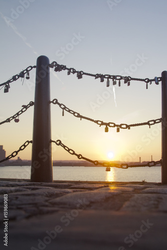 Liverpool Locks at Sunset photo