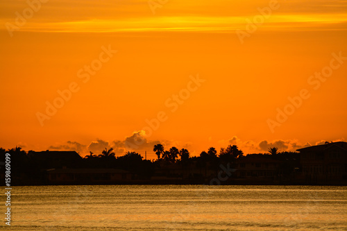 Sunset from Belleair causeway on the inter coastal in Belleair Bluffs, Florida