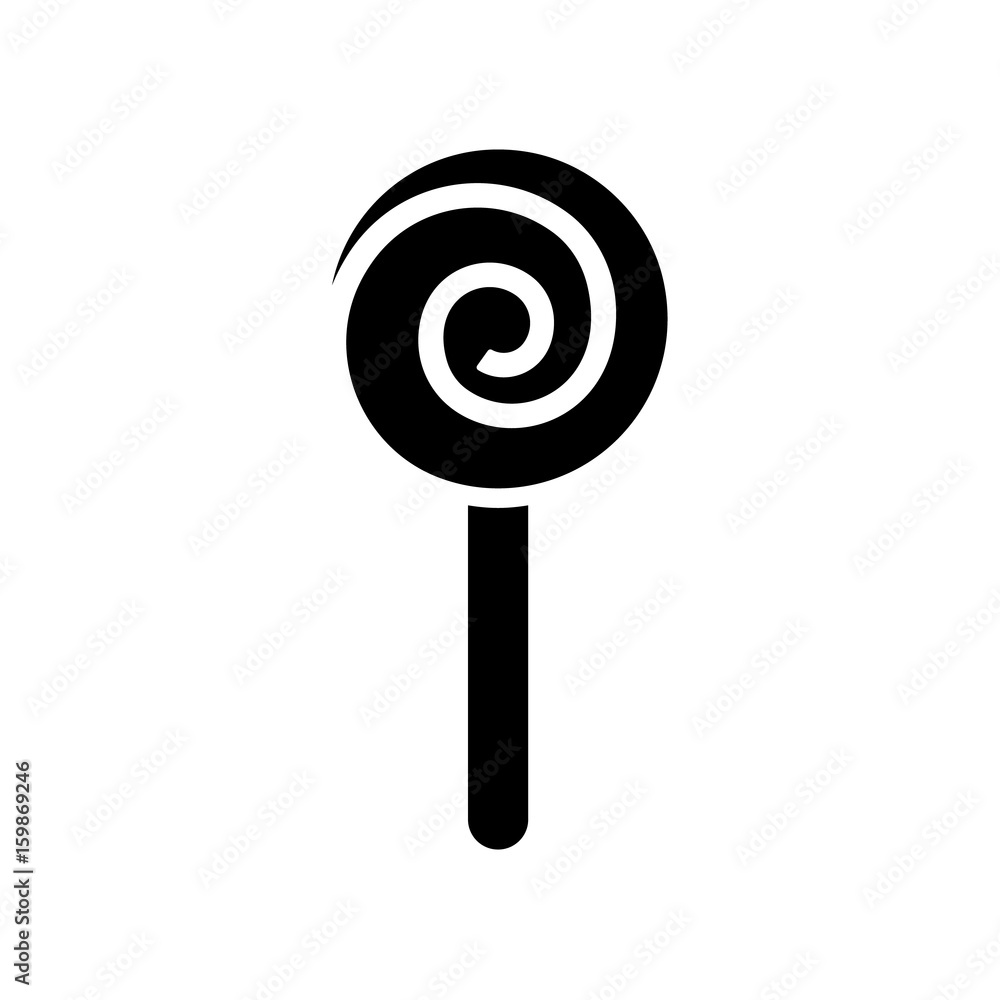Lollipop icon. Isolated flat candy symbol. Vector sweet sign illustration on white. Lollipop icon. Isolated flat candy symbol. Vector sweet sign illustration on white.