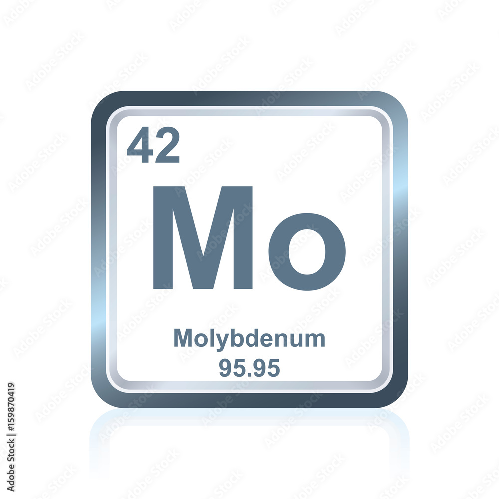 Chemical element molybdenum from the Periodic Table Chemical element molybdenum from the Periodic Table