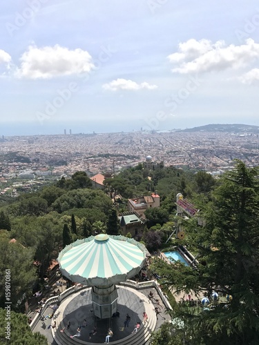 Tibidabo Freizeitpark Barcelona Panorama