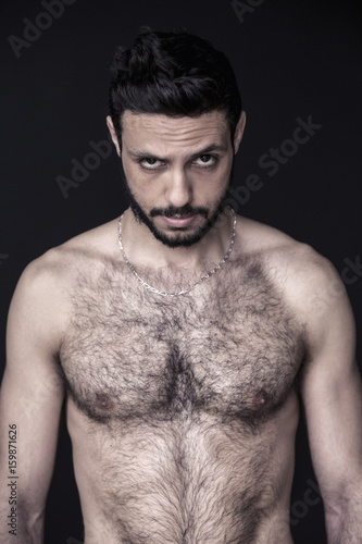 Hairy man muscle