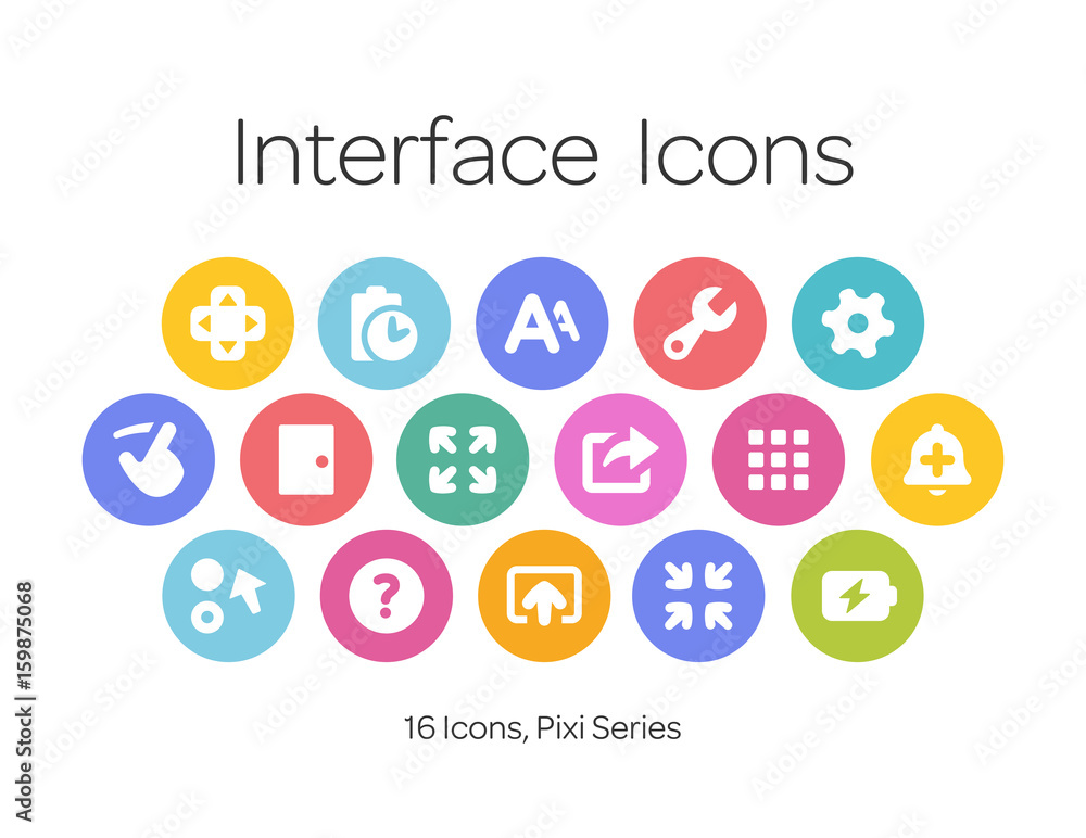 Interface Icons, Pixi Series Interface Icons, Pixi Series
