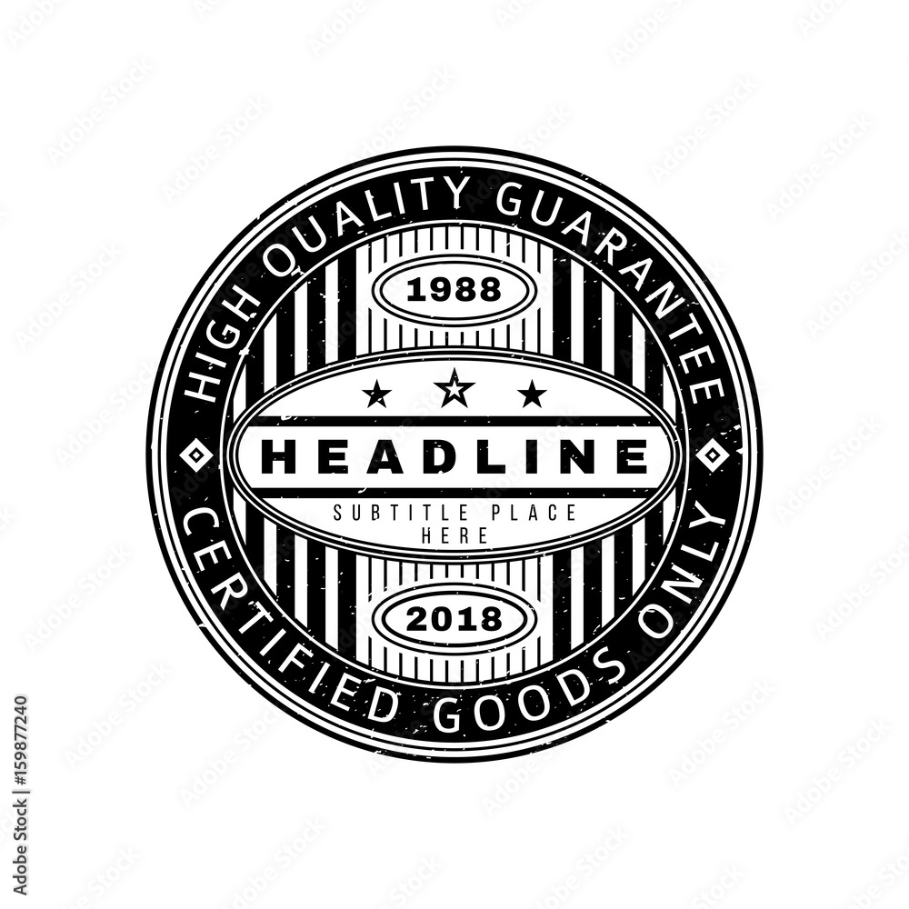 Obraz premium vector monochrome retro badge design.