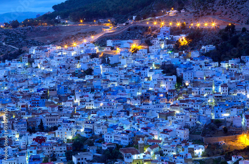 Medina of Chefchaouen city at sunset in Morocco, Africa © Zzvet