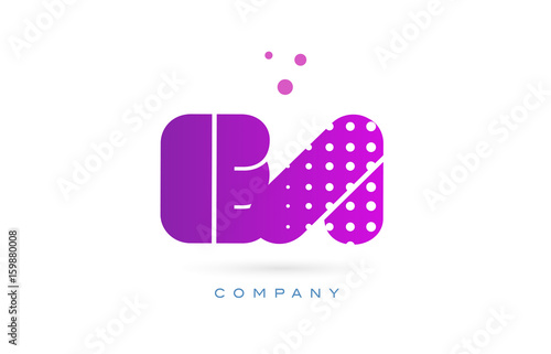 ea e a pink dots letter logo alphabet icon