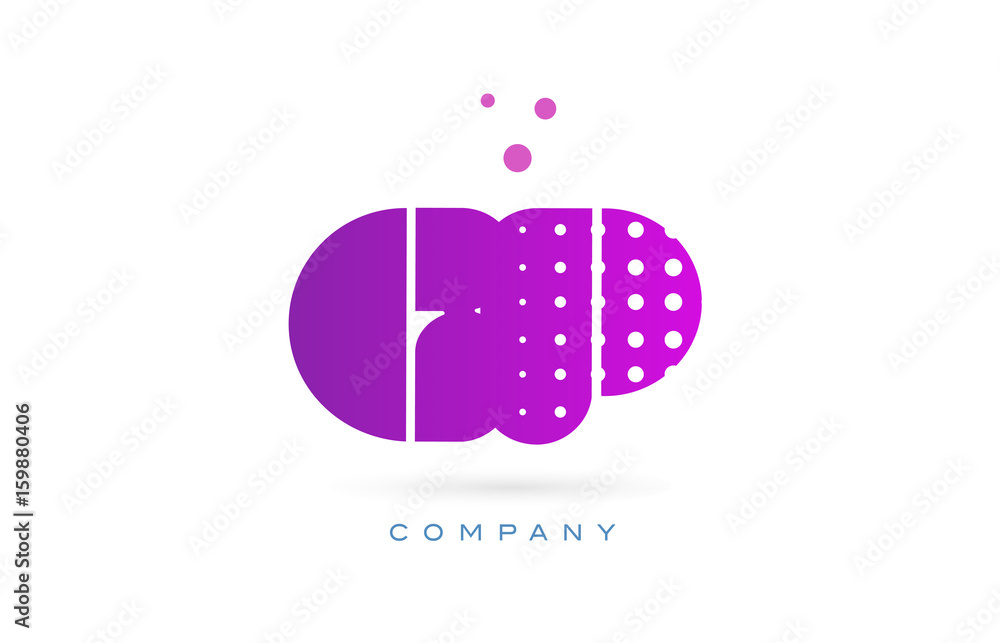 gp g p pink dots letter logo alphabet icon