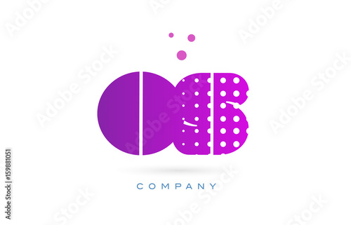 os o s pink dots letter logo alphabet icon