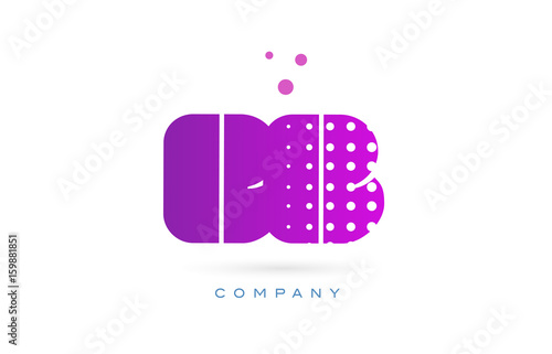 bb b b  pink dots letter logo alphabet icon