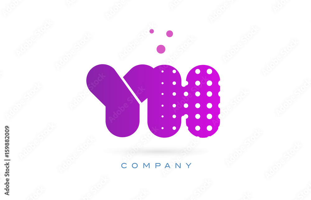 yh y h pink dots letter logo alphabet icon yh y h pink dots letter logo alphabet icon