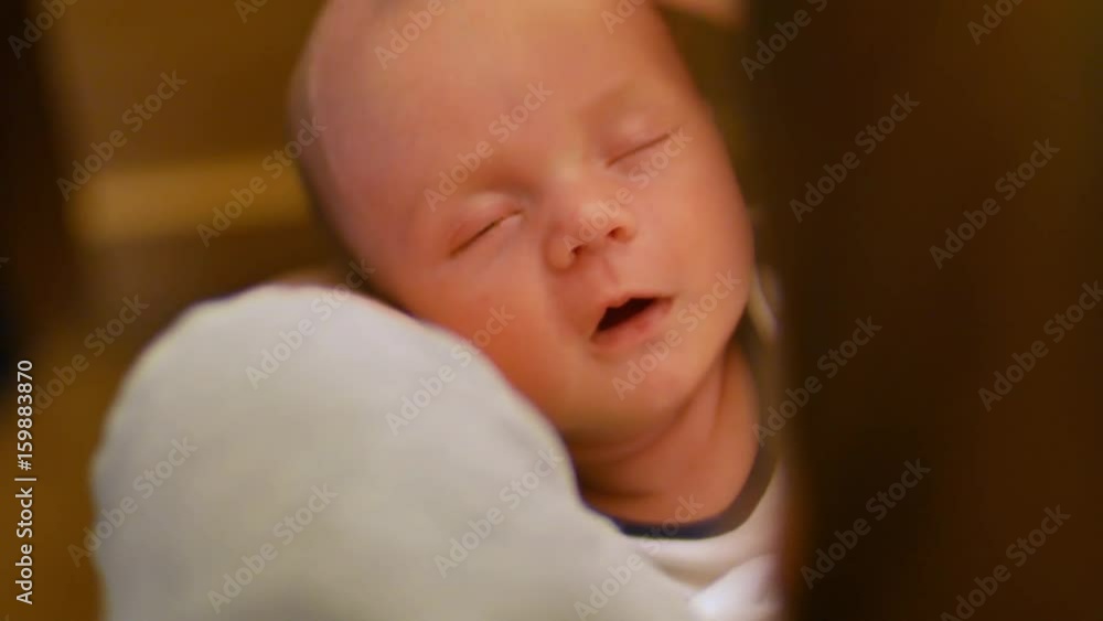 Mother and Baby kissing and hugging. Newborn Baby. Happy Family Stock Video Footage. Mother and Baby kissing and hugging. Newborn Baby. Happy Family Stock Video Footage.