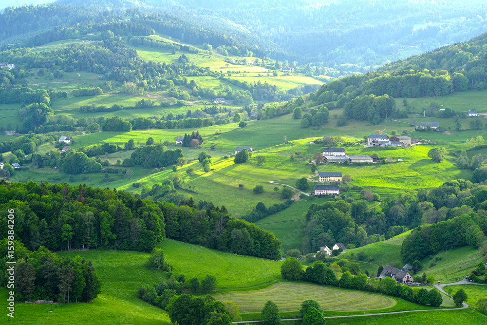 Beautiful idyllic Landscape in Alsace France 