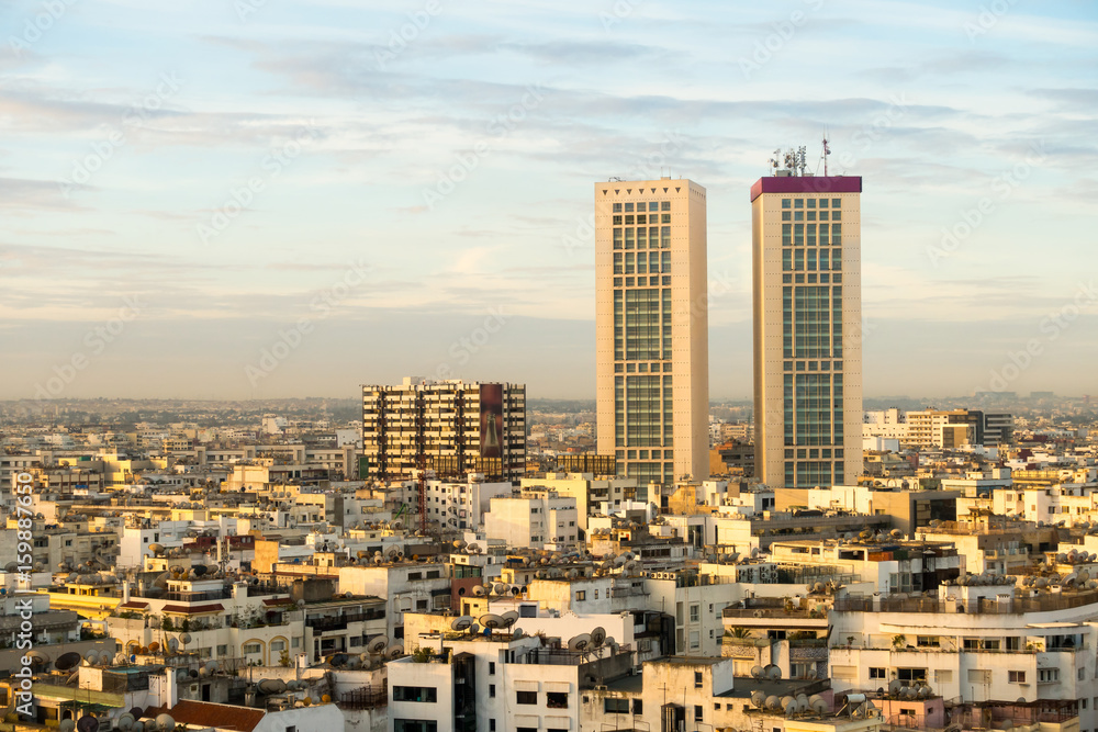 Obraz premium Widok na miasto Casablanca.