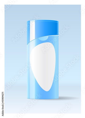 Shampoo plastic bottle or shower gel bottle template design.