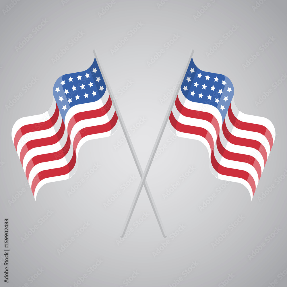 American flag, vector illustration American flag, vector illustration