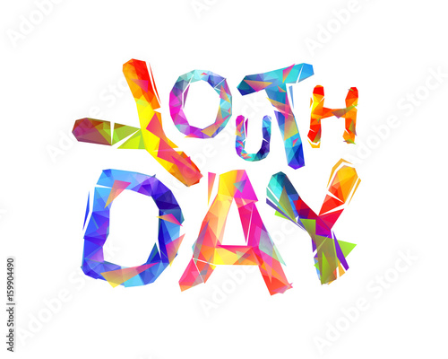 Youth day. Triangular letters
