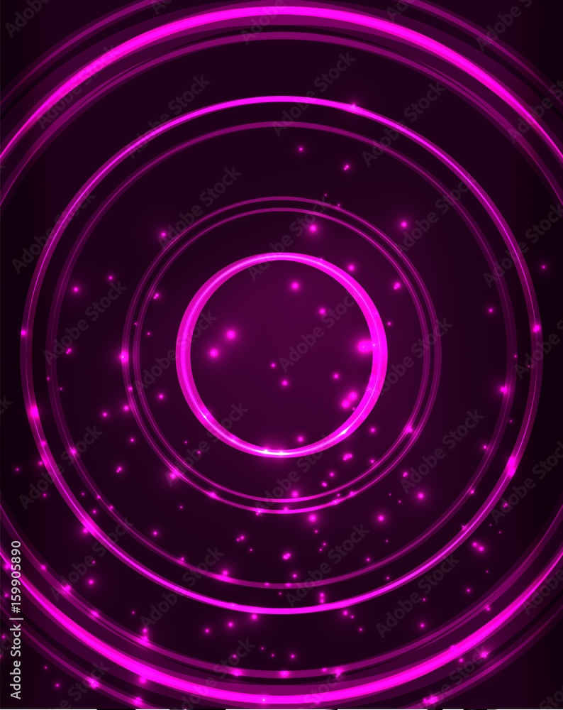 Neon circles abstract background Neon circles abstract background