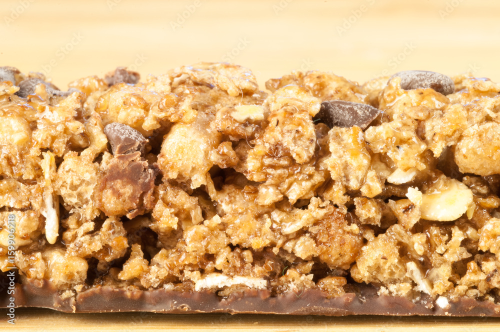 beautiful macro of cereal and chocolate beautiful macro of cereal and chocolate