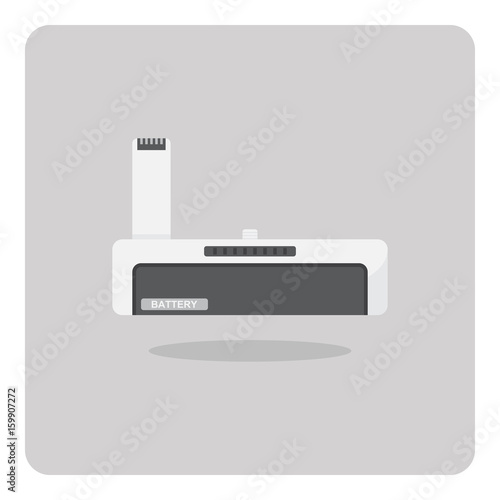 Vector of flat icon, Battery grip for dslr camera on isolated background