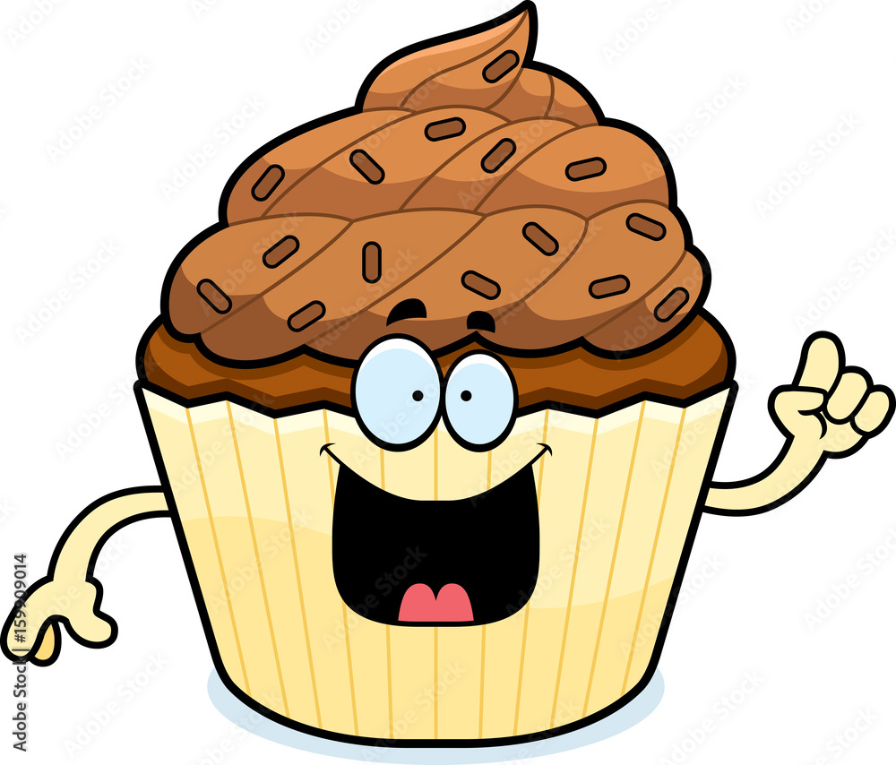 Cartoon Chocolate Cupcake Idea Cartoon Chocolate Cupcake Idea