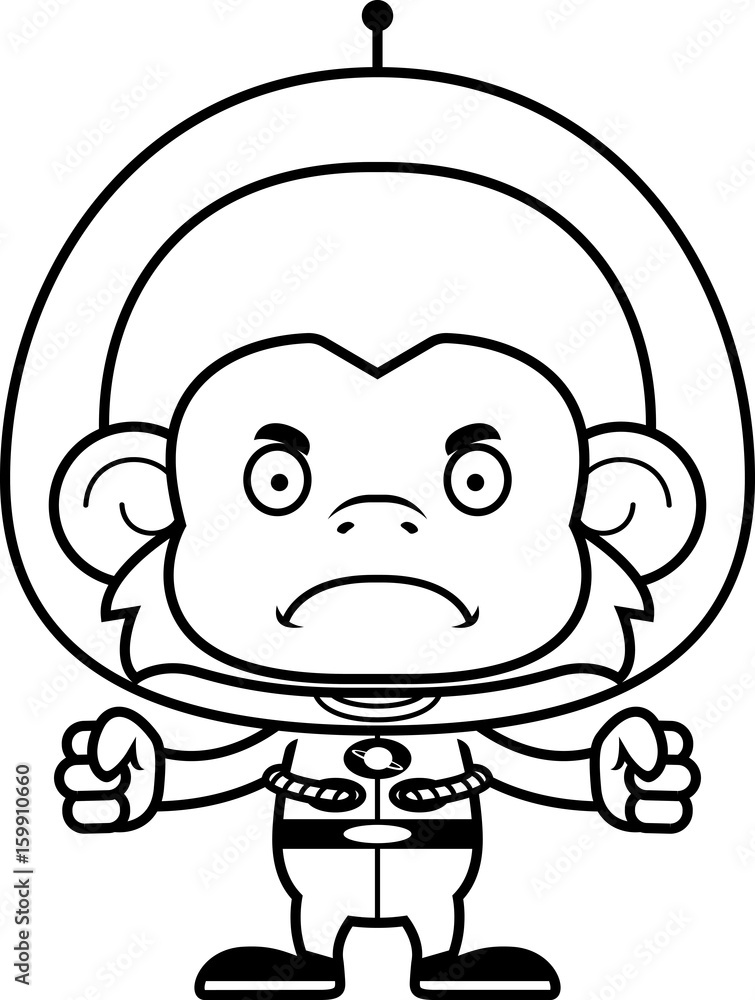 Cartoon Angry Spaceman Monkey Cartoon Angry Spaceman Monkey