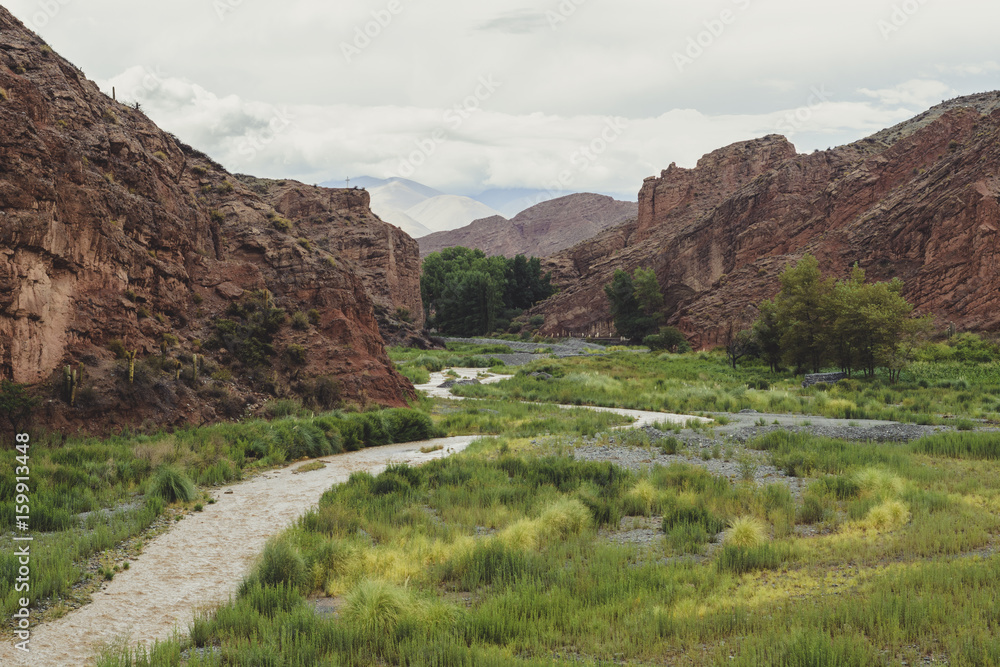 Calchaqui river canyon in Argentina. Calchaqui river canyon in Argentina.