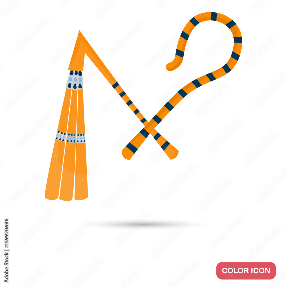 Signs of power of the pharaoh color flat icon for web and mobile design Signs of power of the pharaoh color flat icon for web and mobile design