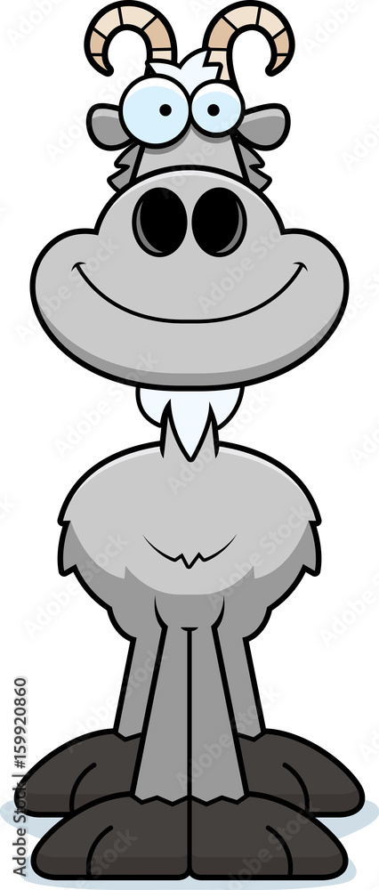 Obraz premium Smiling Cartoon Goat