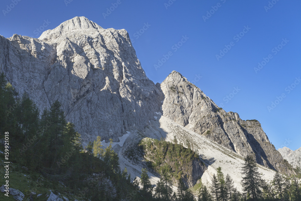 Mountain Mojstrovka in Julian Alps, Slovenia