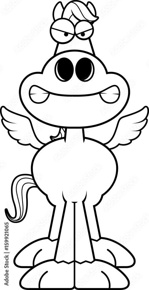 Obraz premium Angry Cartoon Pegasus