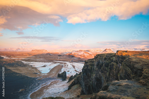 Landscape of Dyrholaey in Iceland