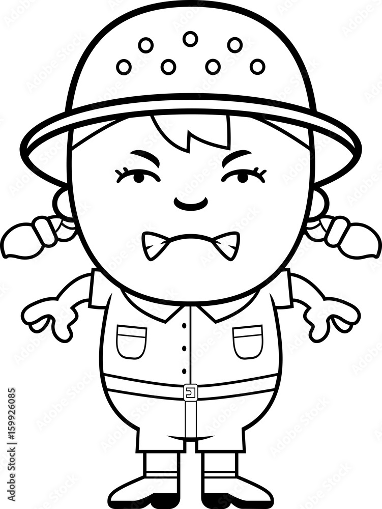 Obraz premium Angry Girl Explorer