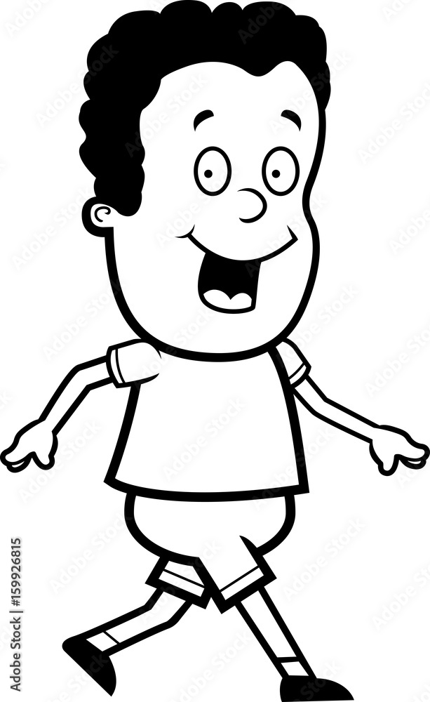 Obraz premium Boy Walking