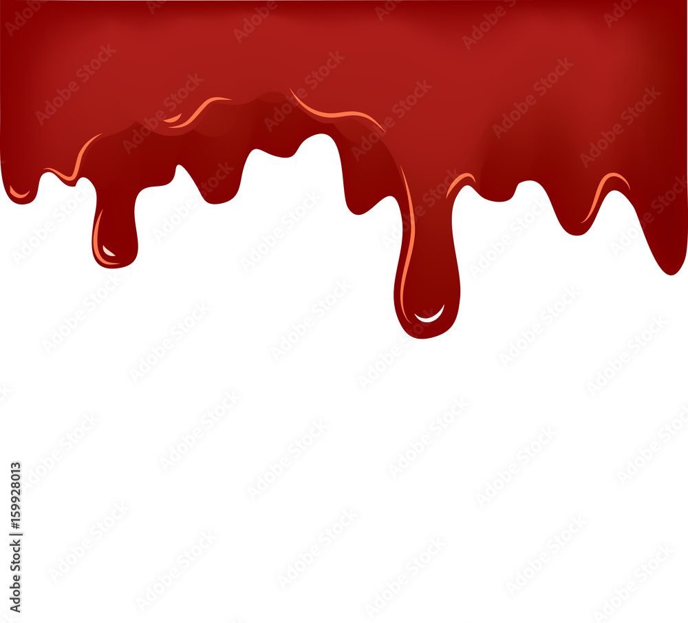 Illustration of Flowing Blood on white background . vector