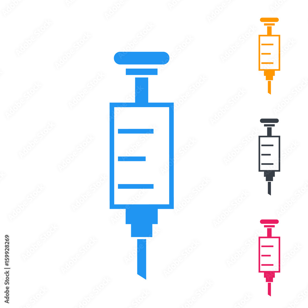 syringe icon isolated on white syringe icon isolated on white