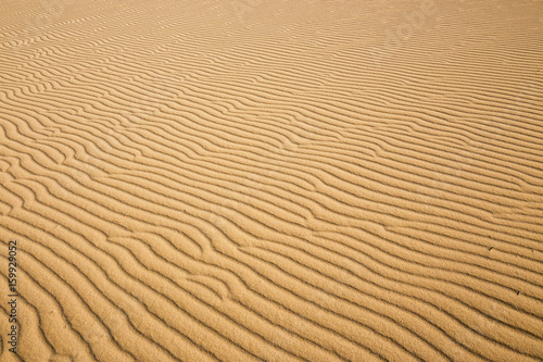 Lines in the sand of a beach, close up