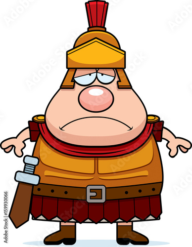 Sad Cartoon Roman Centurion