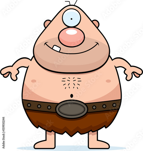 Happy Cartoon Cyclops