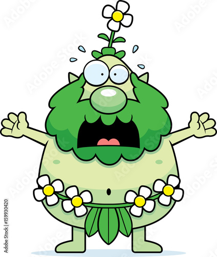 Scared Cartoon Forest Sprite
