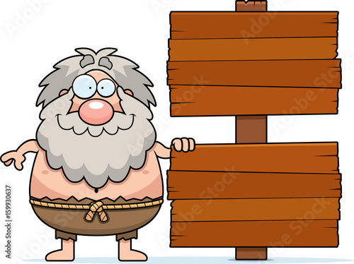 Cartoon Hermit Sign