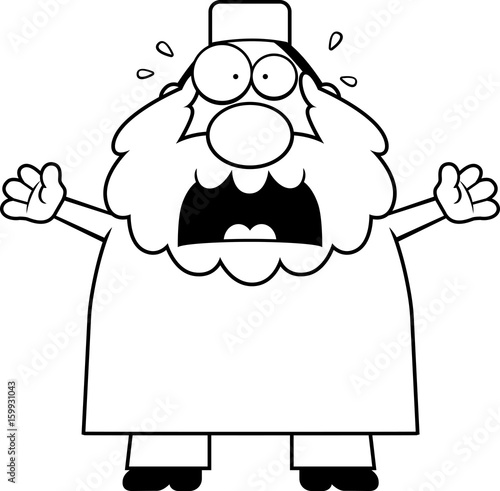 Scared Cartoon Muslim