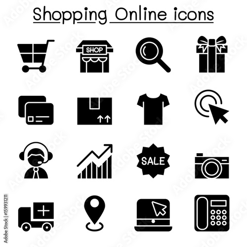 Shopping online & E-commerce icon set