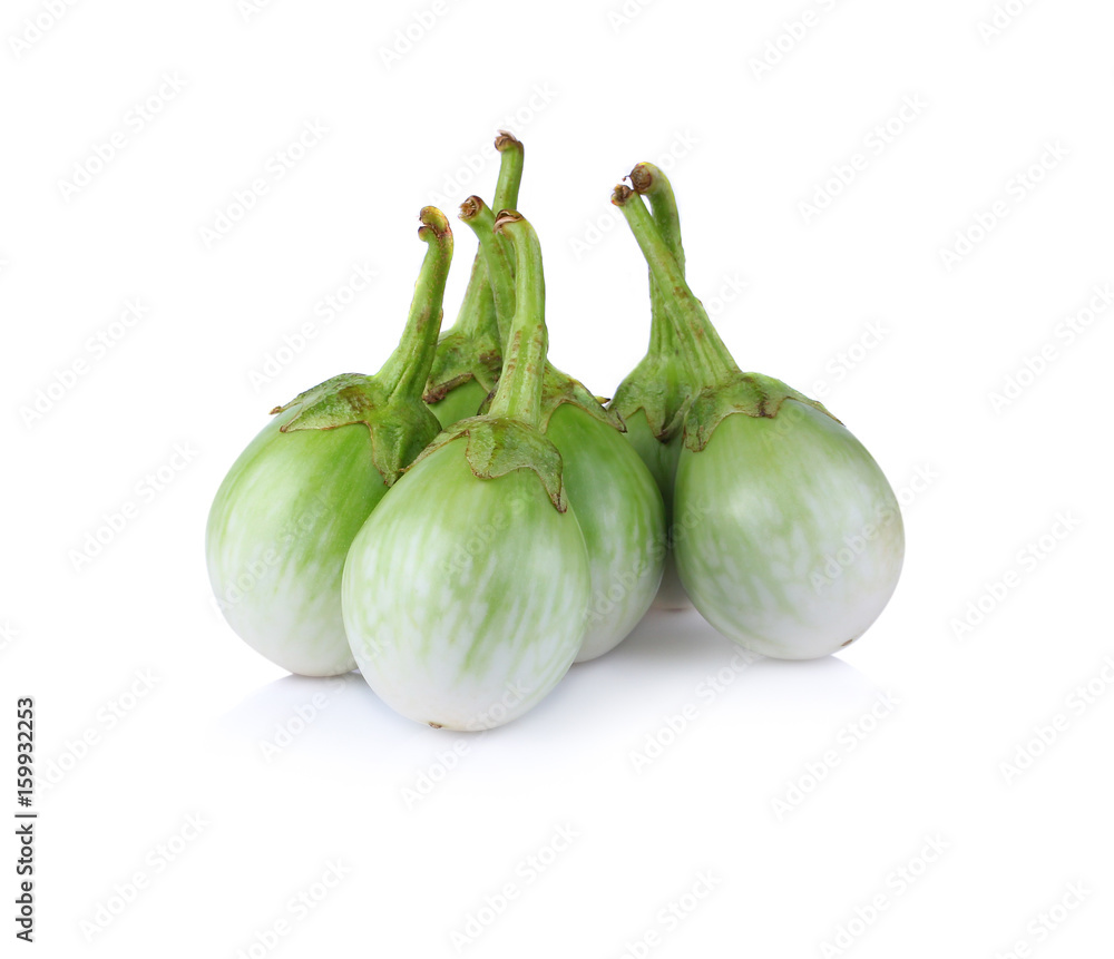 thai eggplants isolated on white background thai eggplants isolated on white background