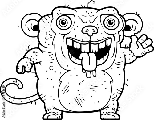 Ugly Monkey Waving