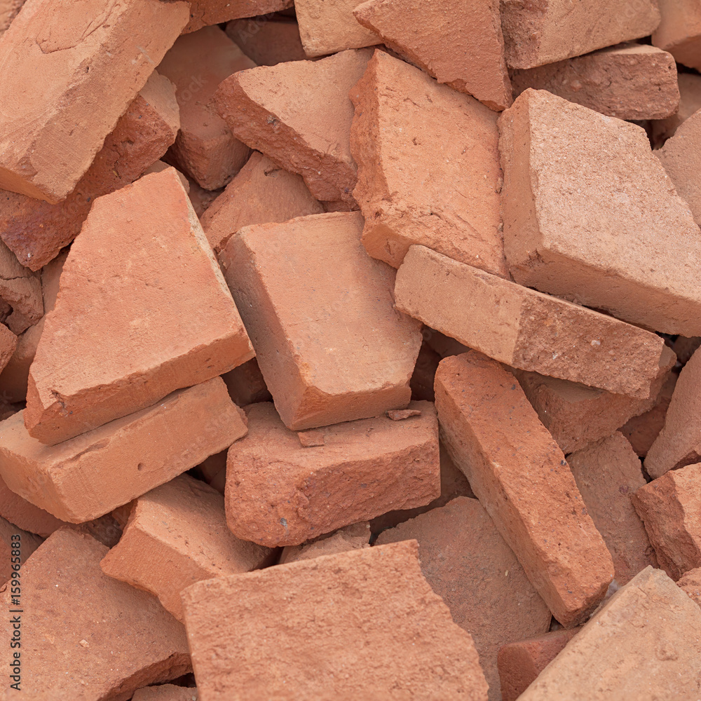 Red clay brick made on old technology for restoration Red clay brick made on old technology for restoration