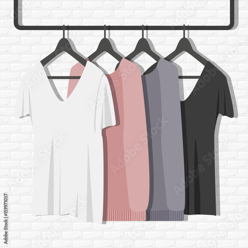 Vector illustration with showroom