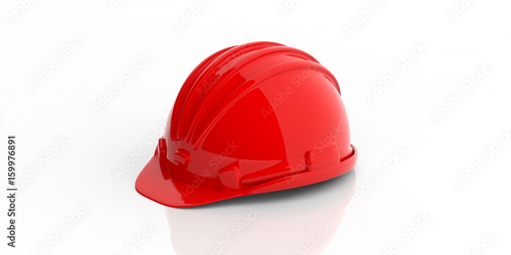 Fototapeta premium Construction helmet on white background. 3d illustration