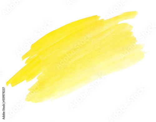 A fragment of the yellow background painted with watercolors
