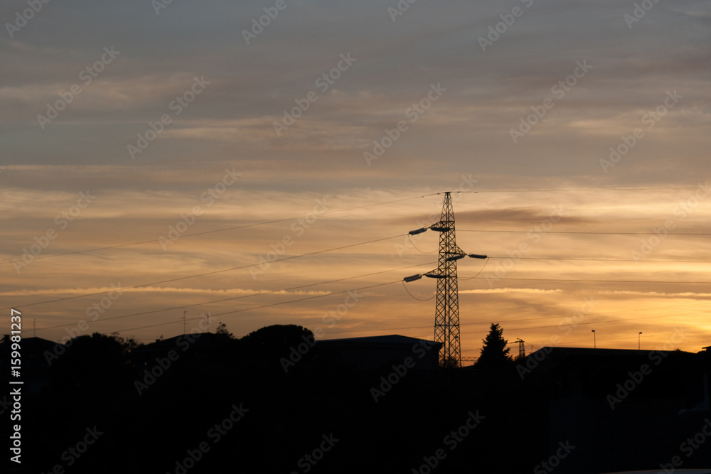 Naklejka premium Sunset